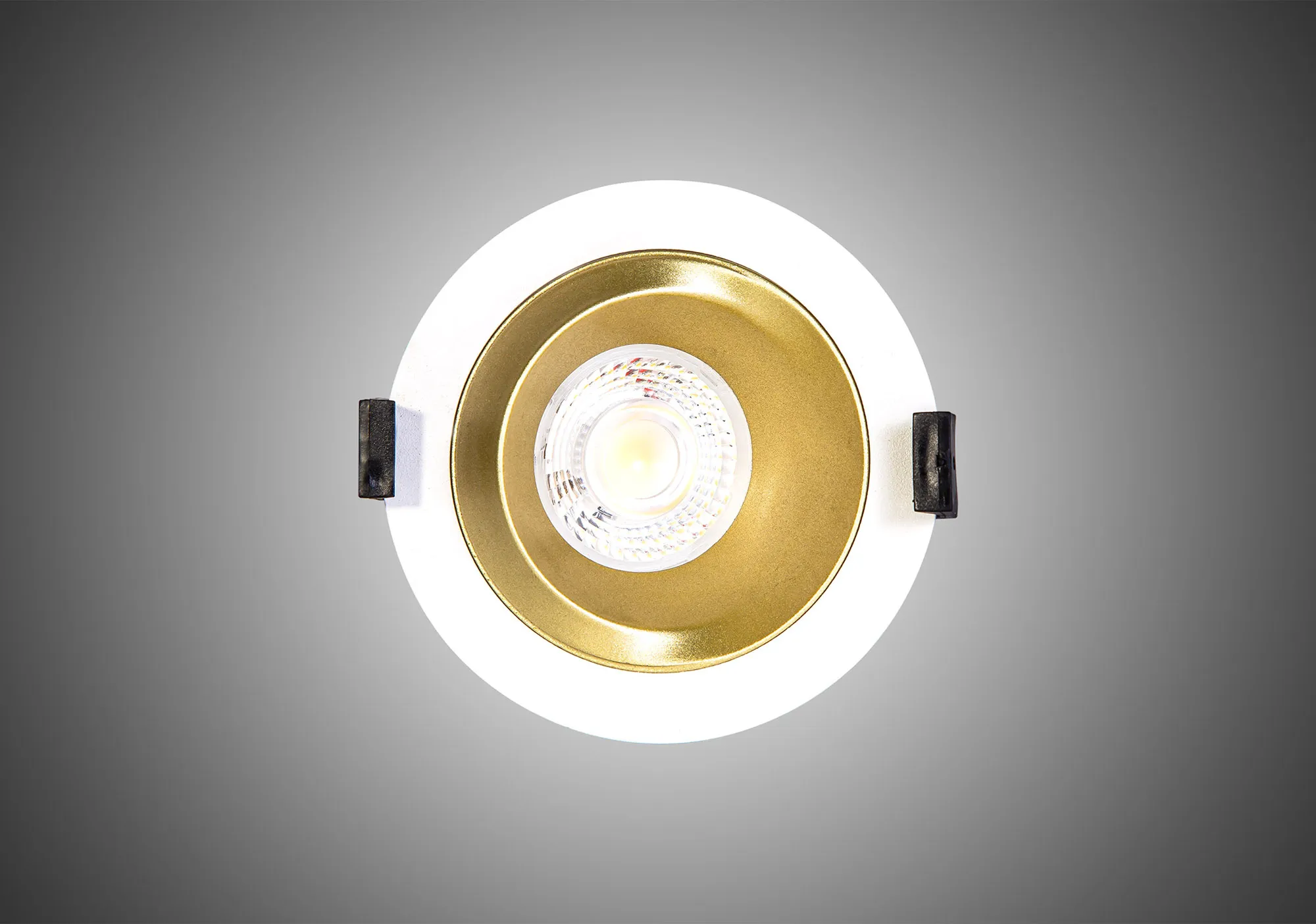 Bonia 10 Dimmable Tridonic 10W 631lm 2700K 36°, White/Gold 27° Angled Round Downlight , NO DRIVER REQUIRED, 5yrs Warranty DM201143  Dlux Bonia 10